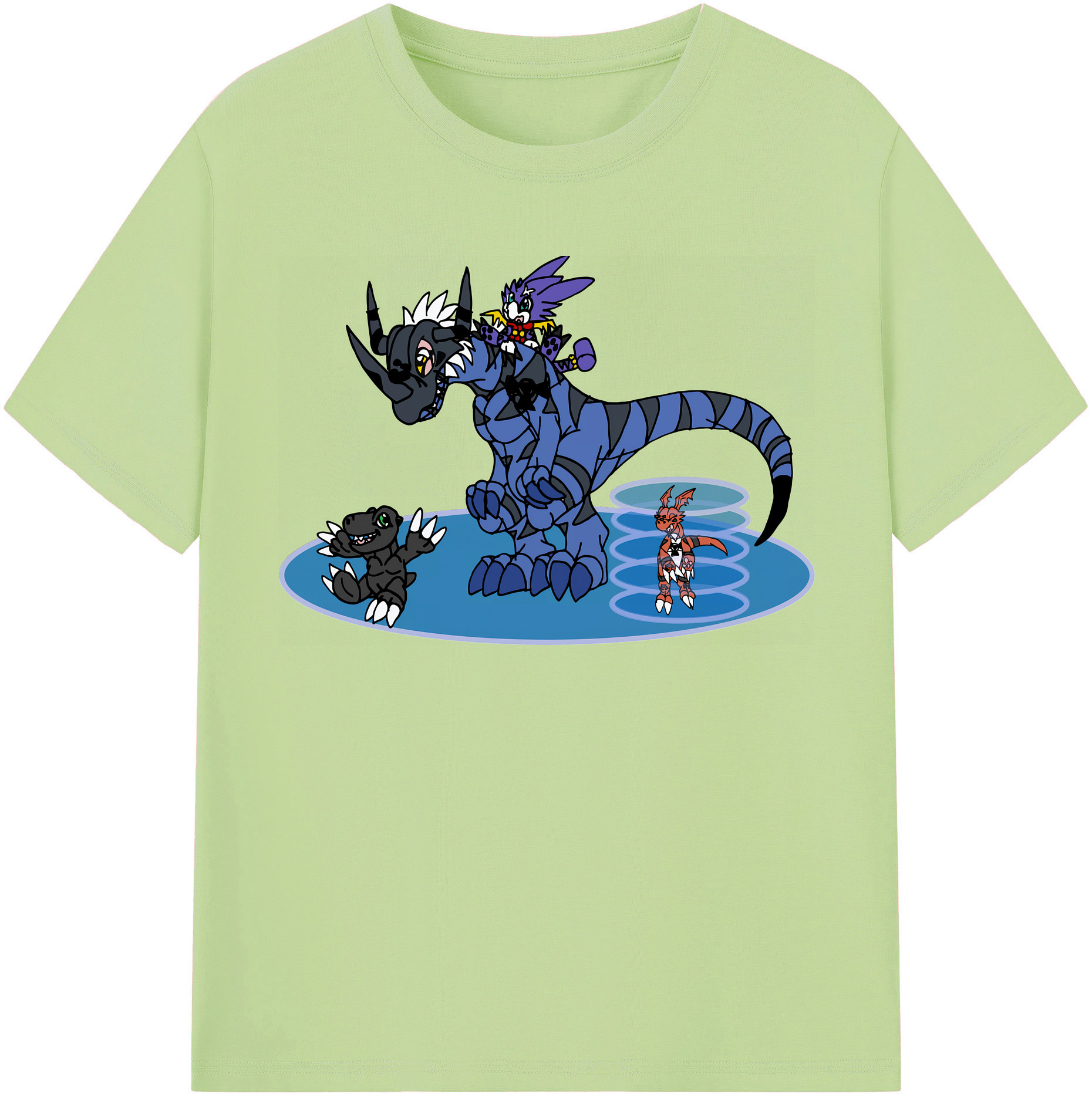 （画像用） Digimon デジタルモンスター/デジモン 綿100％半袖Tシャツ（フロントプリント）